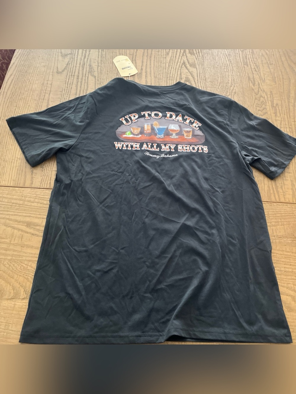 Tommy Bahama Graphic Tee Novelty Shots Shirt Gray Medium